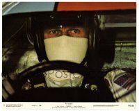 2z024 LE MANS color 8x10 still #7 '71 best close up of race car driver Steve McQueen wearing mask!