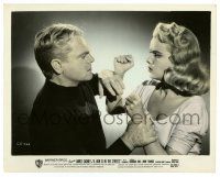 2z026 LION IS IN THE STREETS color 8x10 still '53 James Cagney grappling with sexy Anne Francis!