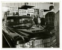 2z584 LOVED ONE candid 8x10 still '65 Texas protesters picket & demand the movie be banned!