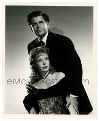 2z591 LUST FOR GOLD 8x10 still '49 close up of lovers Glenn Ford & Ida Lupino by Coburn!