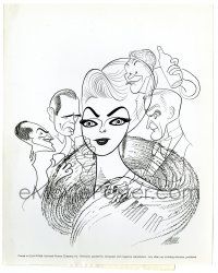 2z596 MADAME X 8x10 still '66 Al Hirschfeld art of Lana Turner, Forsythe, Montalban & Meredith!
