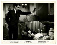 2z683 NOTORIOUS 8x10.25 still '46 Cary Grant confronts Calhern who is laying in bed, Hitchcock