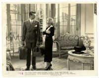 2z684 NOW & FOREVER 8x10.25 still '34 Gary Cooper leaving Carole Lombard with bags packed!