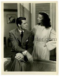 2z716 PHILADELPHIA STORY 8x10.25 still '40 Katharine Hepburn stares at seated Cary Grant!