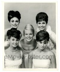 2z741 RAQUEL WELCH TV 7.25x9 still '60s super young in a group from very early TV appearance!