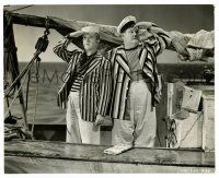 2z784 SAPS AT SEA 7.75x9.75 still '40 Stan Laurel & Oliver Hardy looking for land, Two's Company!