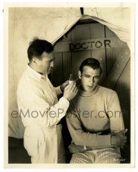 2z842 SPOILERS candid 8x10.25 still '30 Gary Cooper helped by doctor after fight scene by Crowley!