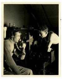 2z841 SPOILERS candid 8x10.25 still '30 Gary Cooper behind the scenes w/ radio operator by Crowley!