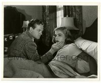 2z859 STRANGE LOVE OF MARTHA IVERS 8.25x10 still '46 Van Heflin glaring at Lizabeth Scott in bed!