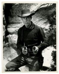 2z861 STRANGER WORE A GUN 8x10.25 still '53 best c/u of young Lee Marvin with two guns by Crosby!