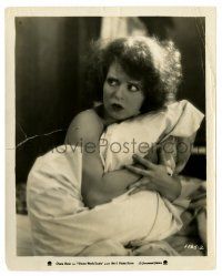 2z903 THREE WEEKENDS 8x10.25 still '28 naked scared Clara Bow clutches a pillow to her chest!
