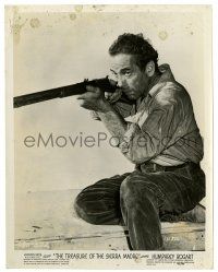 2z926 TREASURE OF THE SIERRA MADRE 8x10.25 still '48 great c/u of Humphrey Bogart aiming rifle!