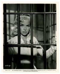 2z939 UNHOLY WIFE 8x10 still '57 sexiest bad girl Diana Dors framed by jail cell bars!