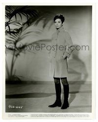 2z956 WAIT UNTIL DARK 8.25x10 still '67 full-length Audrey Hepburn wearing cool coat & boots!