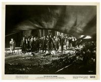 2z960 WAR OF THE WORLDS 8x10.25 still '53 Gene Barry & crowd examine crashed alien ship in city!