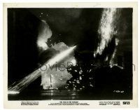 2z961 WAR OF THE WORLDS 8x10.25 still '53 special effects image of alien ships destroying city!