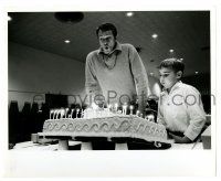 2z852 STEVE McQUEEN English 8.25x10 still '60s at birthday party blowing out candles by Feinstein!