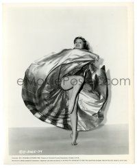 2z059 AFFAIR IN TRINIDAD 8.25x10 still '52 sexiest Rita Hayworth lifting her skirt as she dances!