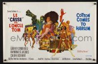 3a268 COTTON COMES TO HARLEM Belgian '70 Ossie Davis, Robert McGinnis blaxploitation art!