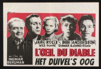 3a270 DEVIL'S EYE Belgian '60 Ingmar Bergman directed, Jarl Kulle, Bibi Andersson & Stig Jarrel!