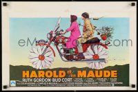 3a276 HAROLD & MAUDE Belgian '71 art of Ruth Gordon & Bud Cort is equipped to deal with life!
