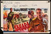 3a297 SAHARA Belgian R60s Wik art of World War II soldier Humphrey Bogart with gun!