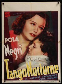 3a304 TANGO NOTTURNO pre-war Belgian '38 Fritz Kirchhoff, wonderful art of Pola Negri with child!