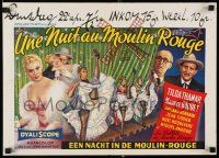 3a311 UNE NUIT AU MOULIN-ROUGE Belgian '57 Jean-Claude Roy French musical, Tilda Thamar!