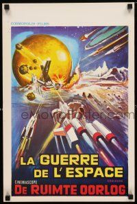 3a313 WAR IN SPACE Belgian '77 Jun Fukuda's Wakusei daisenso, Toho sci-fi