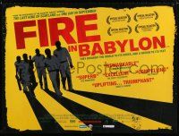 3a082 FIRE IN BABYLON DS British quad '10 they brought the world to its knees, cricket documentary!