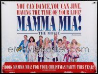 3a094 MAMMA MIA! Christmas teaser DS British quad '08 Meryl Streep, Pierce Brosnan, Seyfried!