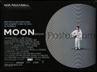 3a099 MOON DS British quad '09 great image of lonely Sam Rockwell, cool design!
