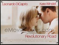 3a104 REVOLUTIONARY ROAD DS British quad '09 romantic close-up of Leonardo DiCaprio & Kate Winslet!