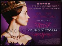 3a123 YOUNG VICTORIA DS British quad '09 wonderful close portrait of sexy Emily Blunt!