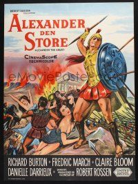 3a755 ALEXANDER THE GREAT Danish '59 Richard Burton, Frederic March as Philip of Macedonia!