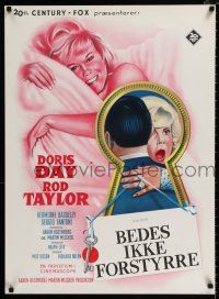 3a778 DO NOT DISTURB Danish '66 Doris Day, Rod Taylor, different keyhole art!