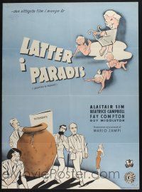 3a810 LAUGHTER IN PARADISE Danish '51 Alastair Sim does wacky things to get inheritance!