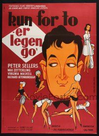 3a817 ONLY TWO CAN PLAY Danish '62 Lundvald art of Peter Sellers & sexy women, Mai Zetterling!