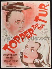 3a840 TOPPER TAKES A TRIP Danish R48 Constance Bennett, Roland Young, WG artwork!