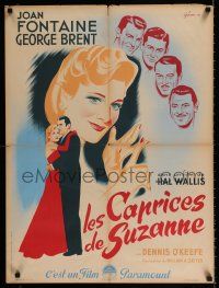 3a125 AFFAIRS OF SUSAN French 24x32 '45 different close and full-length art of Joan Fontaine!