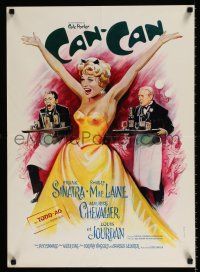 3a132 CAN-CAN French 20x28 '60 Frank Sinatra, Shirley MacLaine, Maurice Chevalier, different