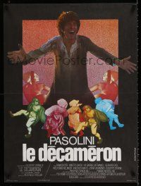 3a136 DECAMERON French 23x31 '71 Pier Paolo Pasolini's Italian comedy, Bourduge art!