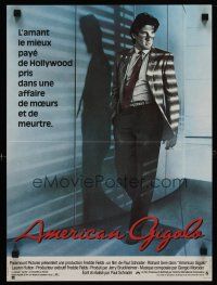 3a161 AMERICAN GIGOLO French 15x21 '80 male prostitute Richard Gere is framed for murder!