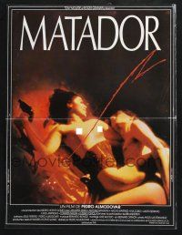 3a171 MATADOR French 16x21 '89 Pedro Almodovar, Antonio Banderas, different sexy image!