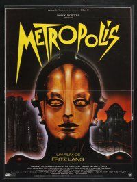 3a172 METROPOLIS French 16x21 R84 Fritz Lang classic, great art of female robot by Phillippe!