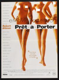 3a174 PRET-A-PORTER French 16x22 '94 Robert Altman, image of sexy naked models!