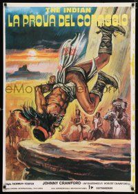 3a502 INDIAN PAINT Italian 1sh 1978 1st release Johnny Crawford, Jay Silverheels, great art of Native American!
