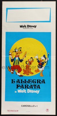 3a614 L'ALLEGRA PARATA DI WALT DISNEY Italian locandina R70s Goofy, Pluto, Donald Duck!