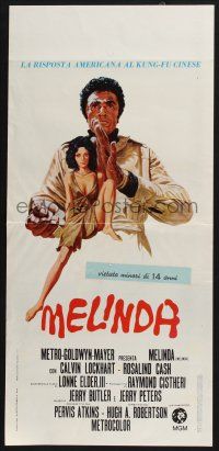 3a618 MELINDA Italian locandina '73 art of sexy Vonetta McGee, YOUR kind of black film!