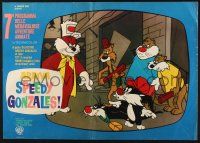 3a521 ARRIVA SPEEDY GONZALES set of 4 Italian photobustas '64 cool cartoon images, Looney Tunes!